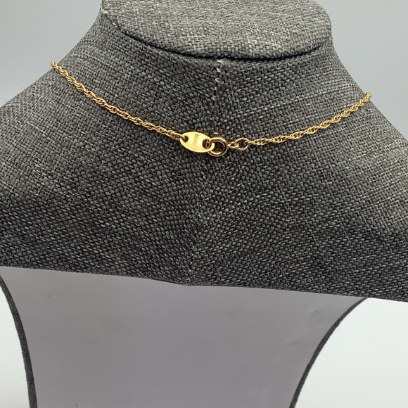 Vintage Avon Blue Birthstone Angel Pendant Necklace - Picture 5 of 5